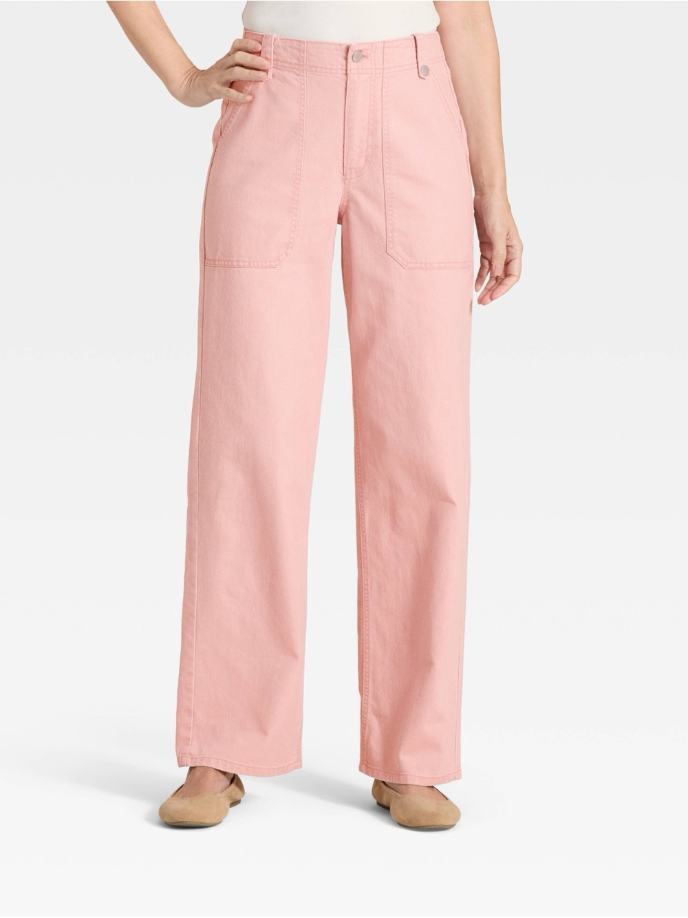 Universal Thread Women’s Mid-Rise Straight Leg Pants Pink Size 4 NWOT
